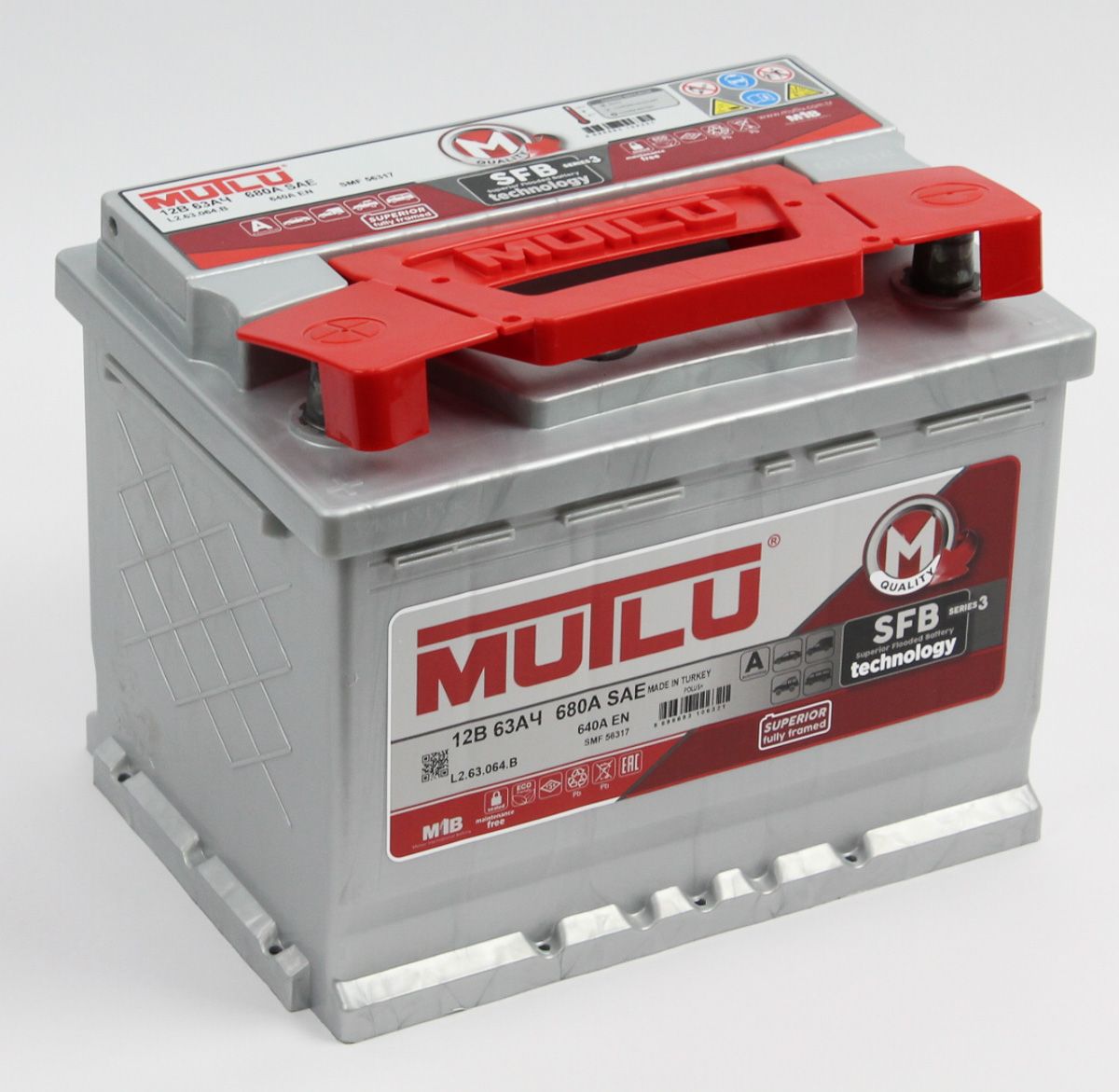 АКБ MUTLU SFB M3 6ст-63 пр.