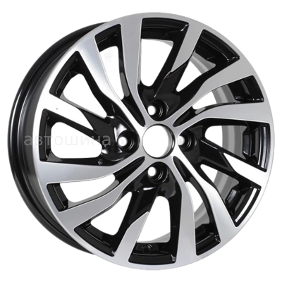 Диск колеса K&K "Fenix (Vesta) (КС734)" 6x16/4x100 ET41 D60,15  Алмаз черный
